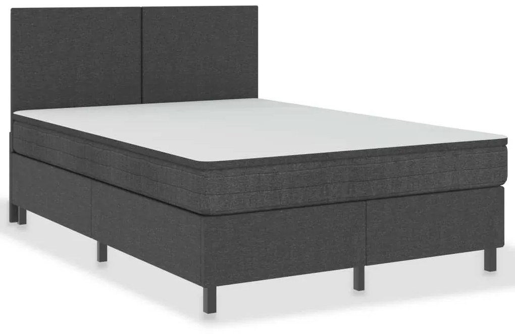 vidaXL Πλαίσιο Κρεβατιού Boxspring Γκρι 160 x 200 εκ. Υφασμάτινο