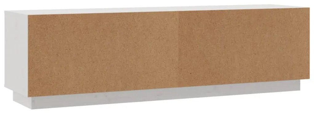 vidaXL Έπιπλο Τηλεόρασης Λευκό 140 x 35 x 40 εκ. από Μασίφ Ξύλο Πεύκου