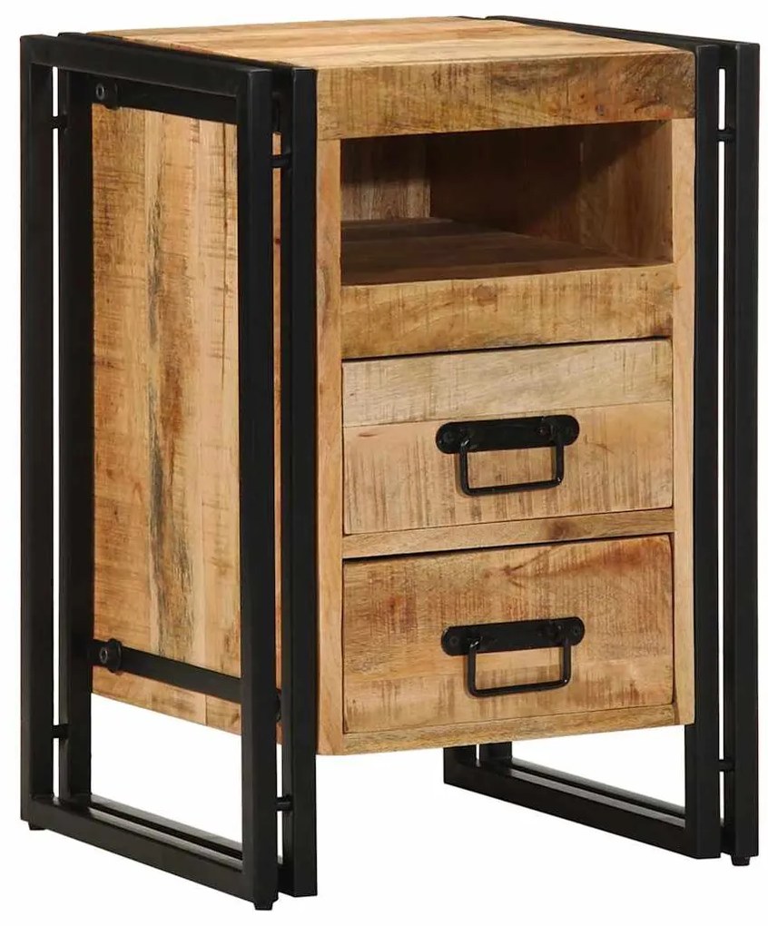 vidaXL Κομοδίνο με συρτάρι Καφέ 40 x 40 x 59 εκ. Μασίφ ξύλο μάνγκο
