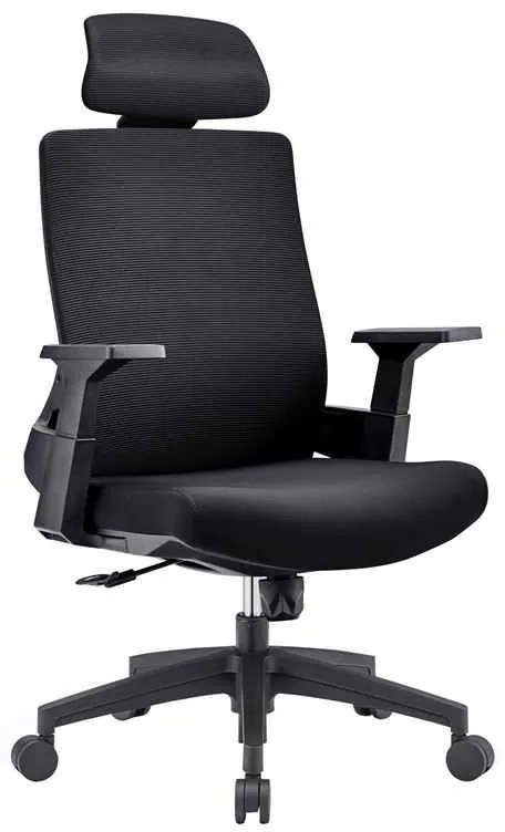 Πολυθρόνα Γραφείου Bf8900 Διευθυντή Mesh - Ύφασμα Μαύρο . Διάσταση: 64x66x116/128cm