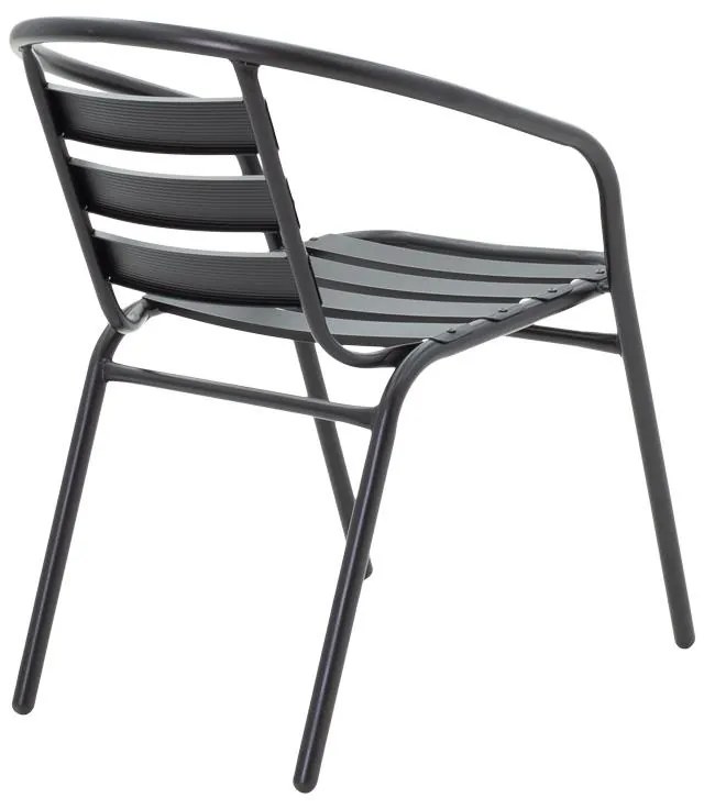 Σετ κήπου - Τραπεζαρία Vergo - Tade 3 τεμ. μαύρο μέταλλο Φ60x70 εκ. 60x60x70 εκ.