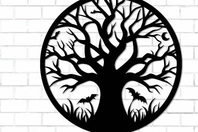 Intra απο ξύλο plywood  Χρώμα wenge 3mm-4mm πάχος - Halloween Decor Wall Δίασταση 15x15 cm INTRAFABR-110667868
