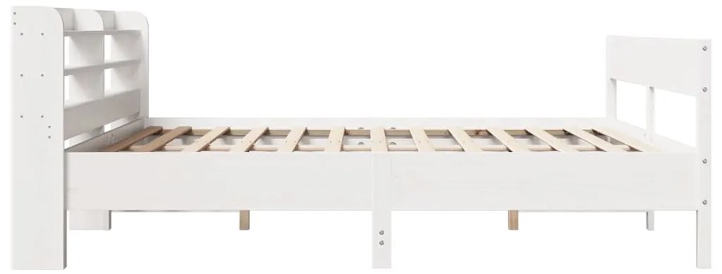 vidaXL Σκελετός Κρεβ. Χωρίς Στρώμα Λευκό 180x200 εκ Μασίφ Πεύκο