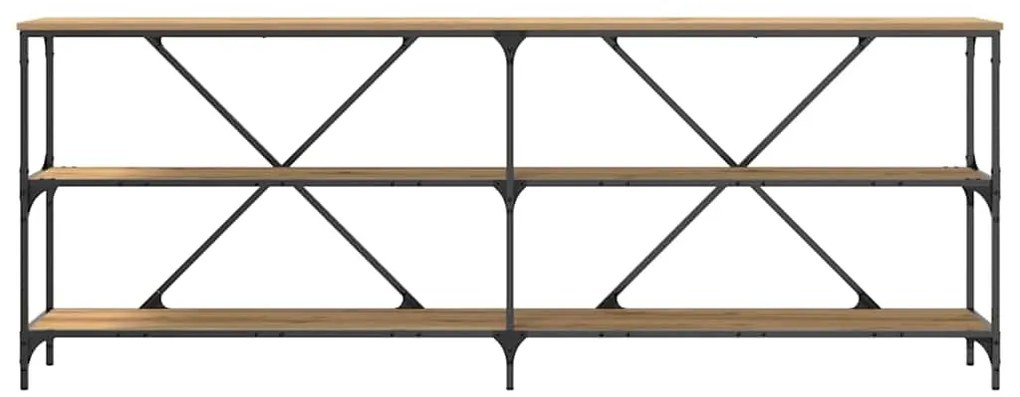 vidaXL Τραπέζι Κονσόλας με ράφι artisan δρυς 200 x 30 x 75 εκ.