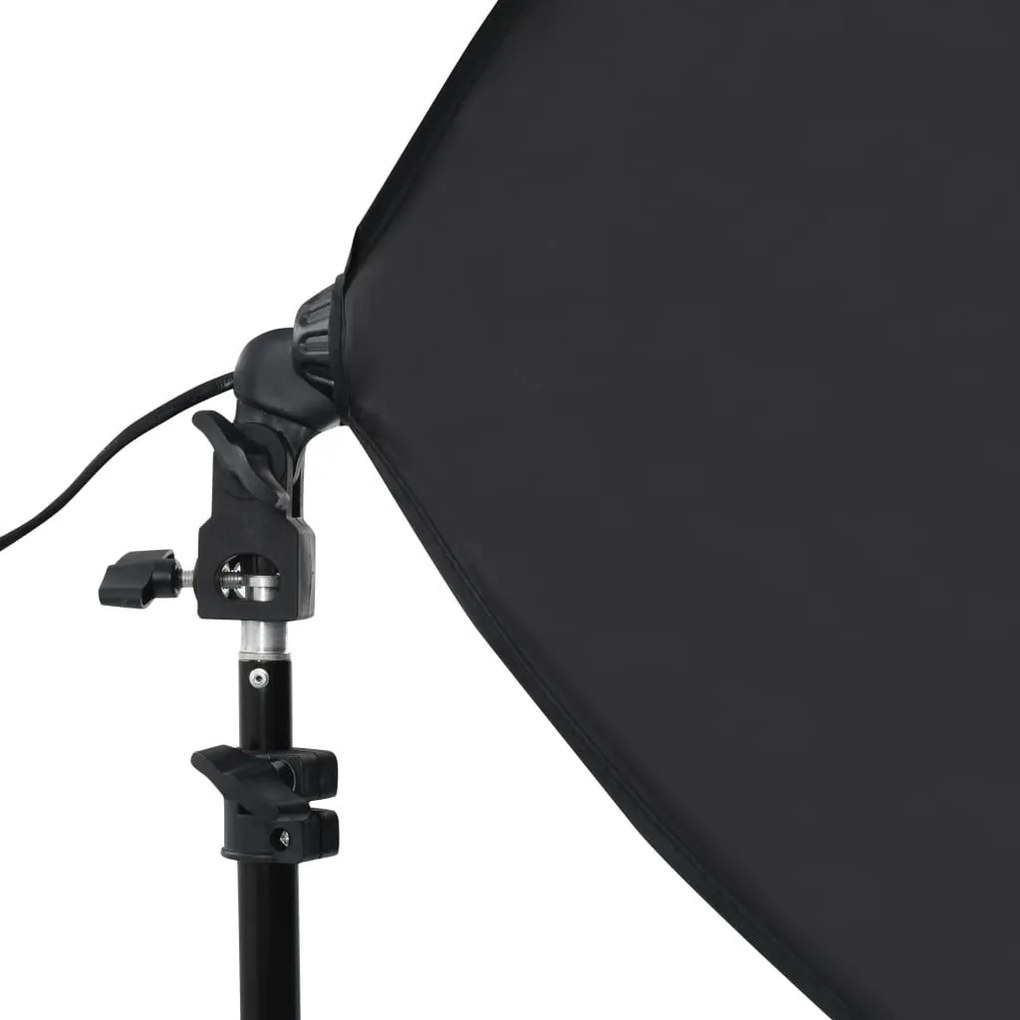Φωτιστικά Studio Επαγγελματικά 2 τεμ. Μαύρα 40x60 εκ. Ατσάλινα - Μαύρο