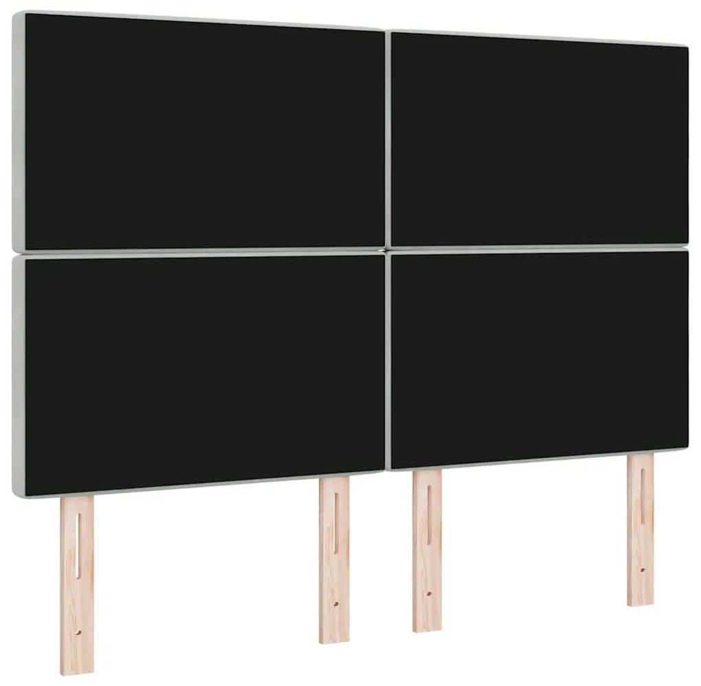 vidaXL Βελούδινο Κεφαλάρι Argyle Ανοιχτό γκρι 140 cm Βελούδο