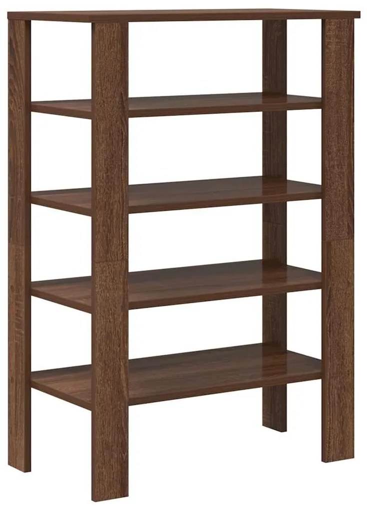 Ράφι παπουτσιών καφέ δρυς 61x32x87,5 cm Κατασκευασμένο ξύλο - Καφέ