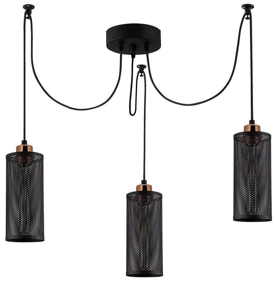 Φωτιστικό Οροφής Amasra 525NOR1448 100x10x114cm 3xE27 40W Black-Bronze Opviq