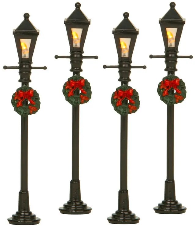 Σετ Διακοσμητική Μινιατούρα Φανάρι LuVille με φωτισμό LED και διαστάσεις 2x1.5x10.5cm - 4 τεμάχια