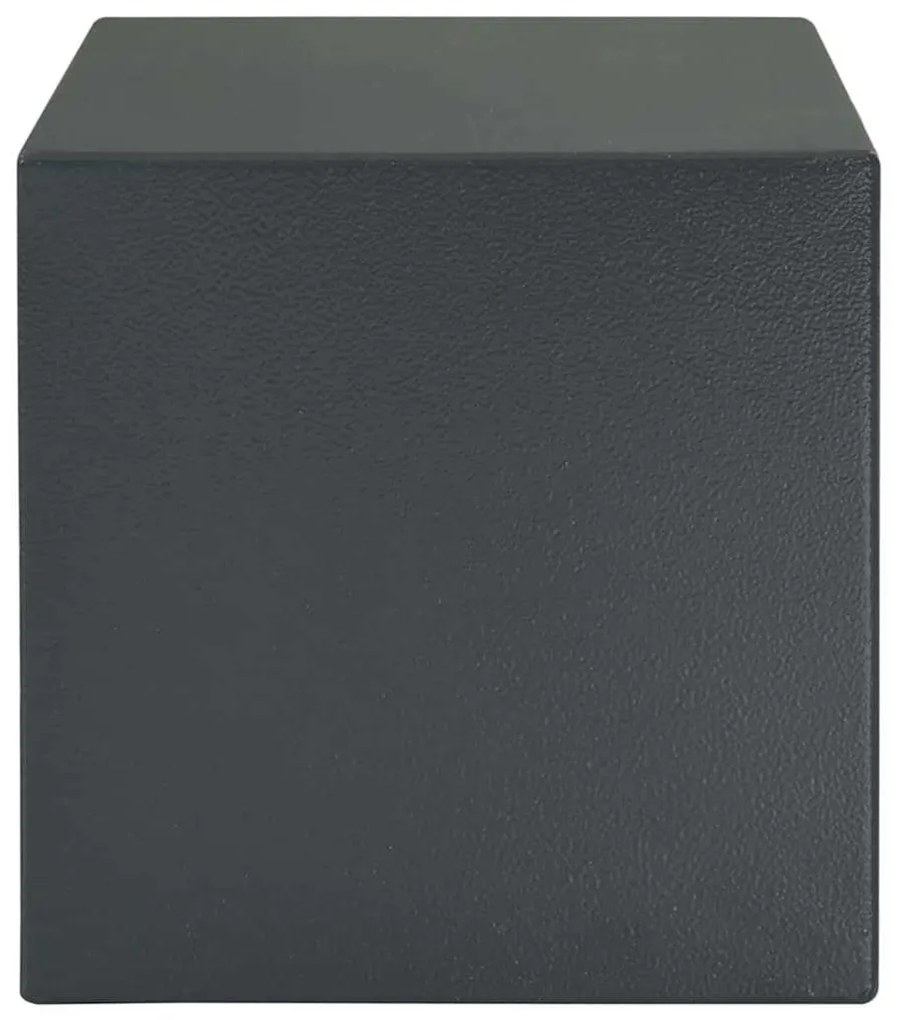 vidaXL Χρηματοκιβώτιο με κλειδαριά Σκούρο γκρι 35 x 25 x 25 εκ. Ατσάλι