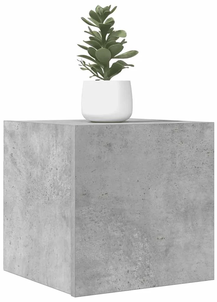 Έπιπλα Τηλεόρασης Κρεμαστά 2 τεμ. Γκρι Σκυρ. 30,5 x 30 x 30 εκ.