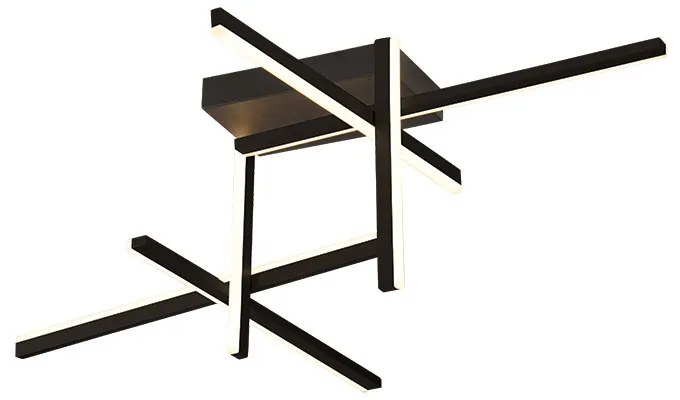 Φωτιστικό Πλαφονιέρα LED Dimmable Zambelis 22027 Black Matt