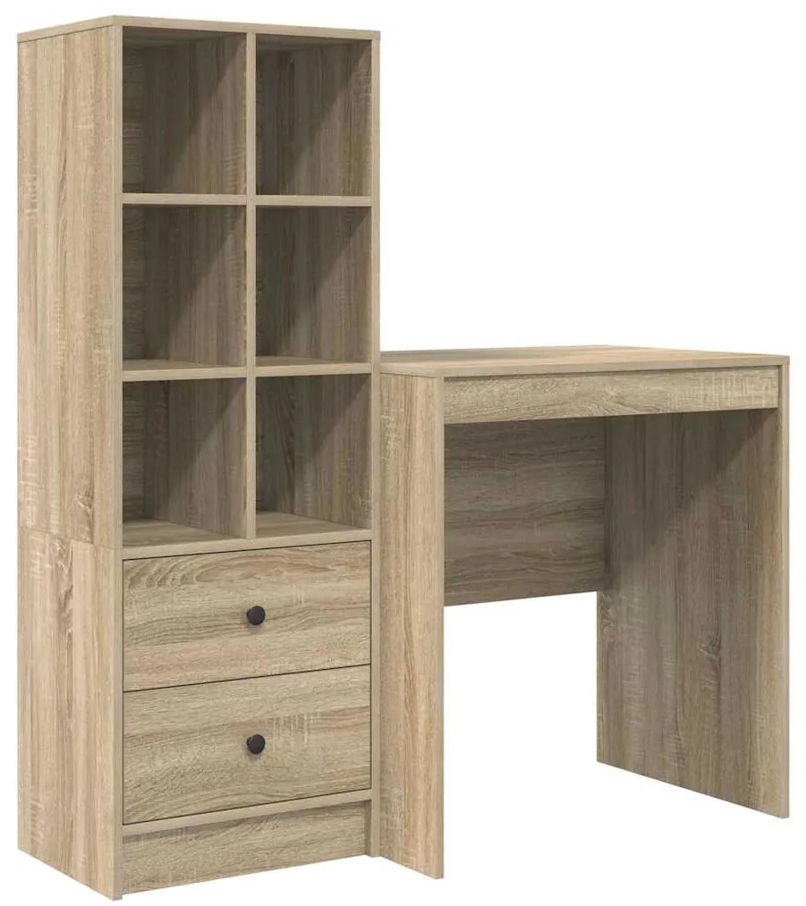 vidaXL Γραφείο με αποθηκευτικό χώρο 2 pcs Δρύς Sonoma 70 x 50 x 76 εκ.