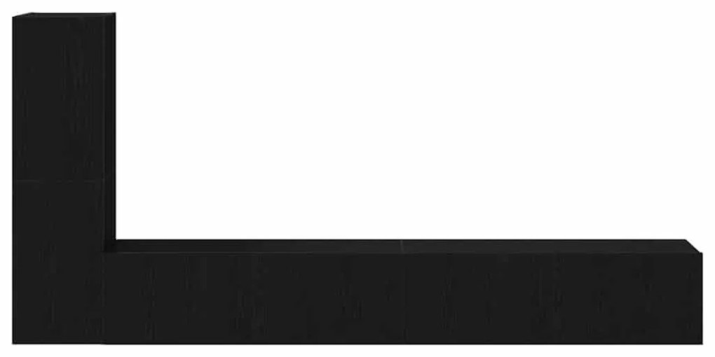 vidaXL Σετ επίπλου τηλεόρασης Επιτοίχιο Μαύρη Οξυά Επεξεργασμένο ξύλο