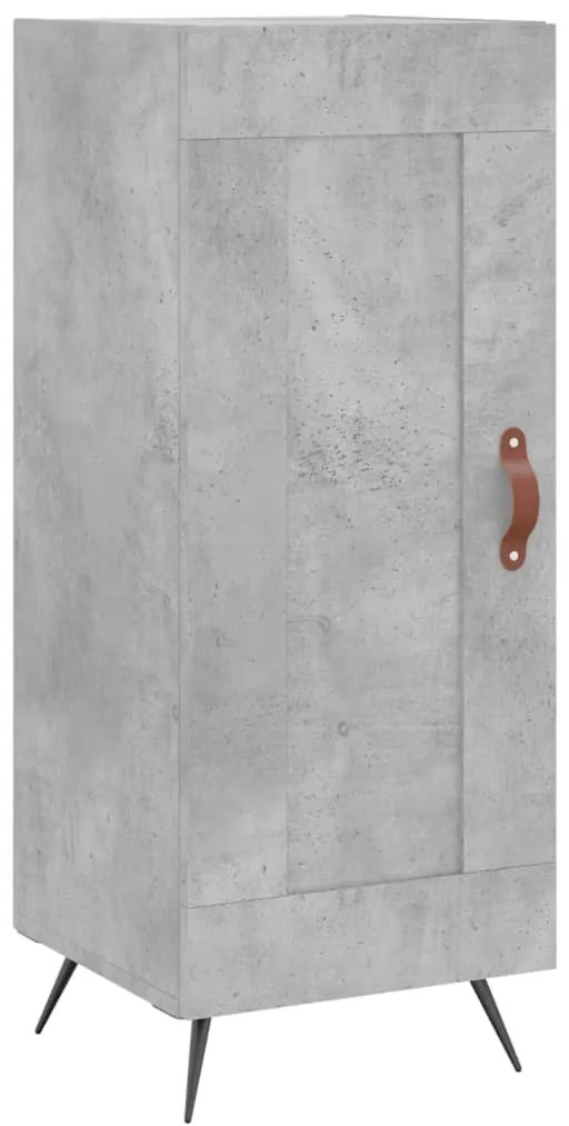vidaXL Ντουλάπι Γκρι Σκυροδέματος 34,5x34x180 εκ. Επεξεργασμένο Ξύλο