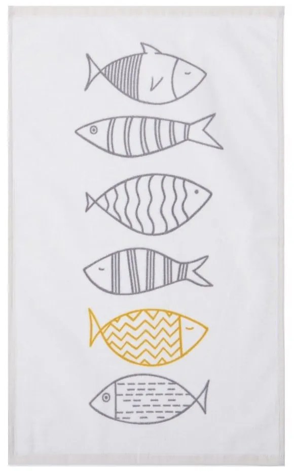 Ποτηρόπανο Fish Style Βελουτέ Ecru Nef-Nef 40x60cm 100% Βαμβάκι