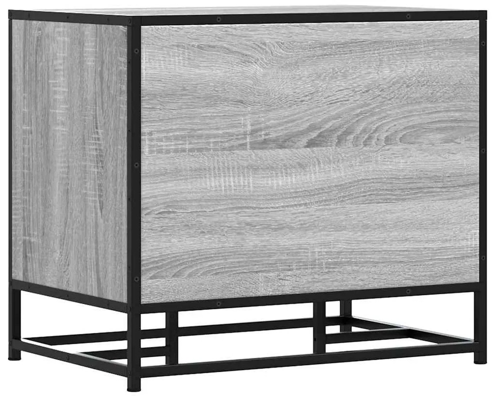 Πάγκος παπουτσιών vidaXL Γκρι Sonoma 60x40x53,5 cm