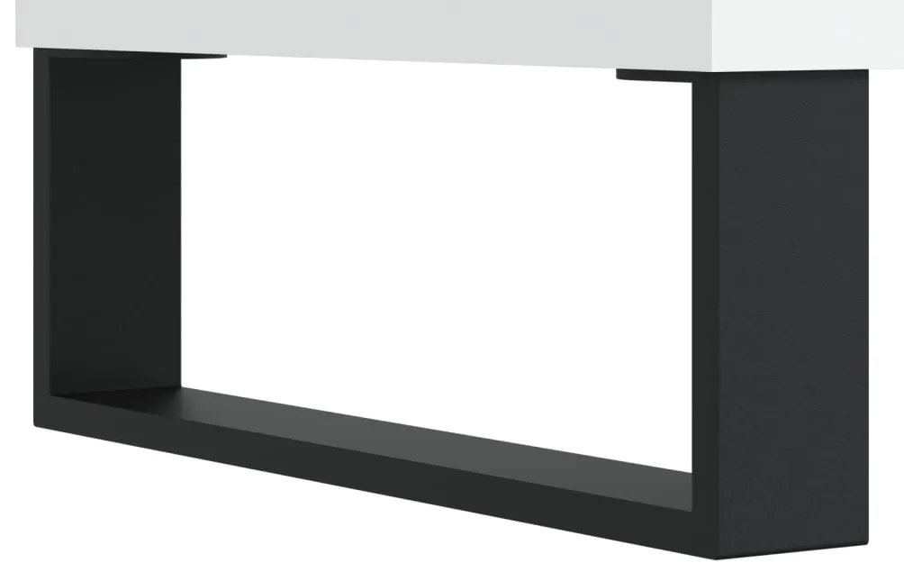 vidaXL Έπιπλο Δίσκων Λευκό 100 x 38 x 48 εκ. από Επεξεργασμένο Ξύλο