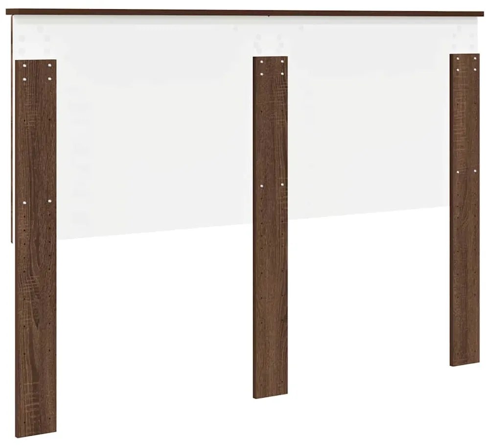 vidaXL Κεφαλάρι με κεφαλάρι Καφέ δρυς 140 cm Επεξεργασμένο ξύλο