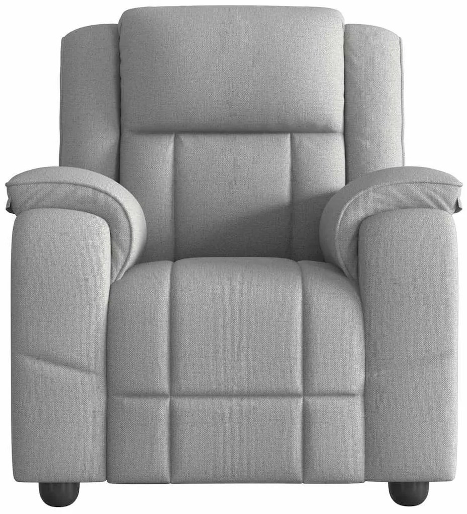 vidaXL καρέκλα ανάκλισης μασάζ Cloud Grey Fabric