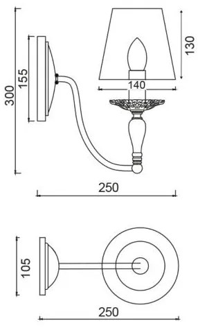 Απλίκα τοίχου Eloise