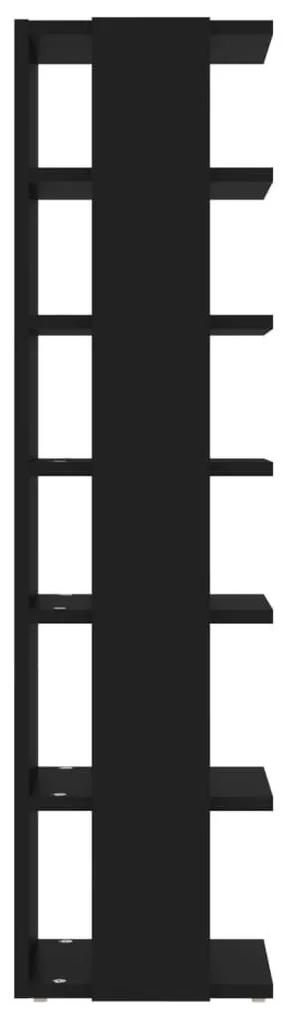 Παπουτσοθήκη Μαύρη 27,5x27x102 εκ. από Επεξεργασμένο Ξύλο - Μαύρο