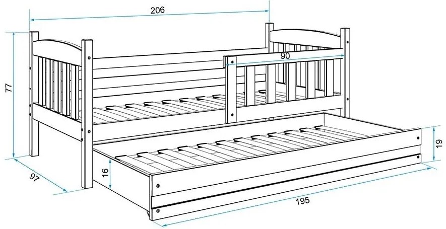 Κρεβάτι Dorian II-Γραφίτης-200 x 90