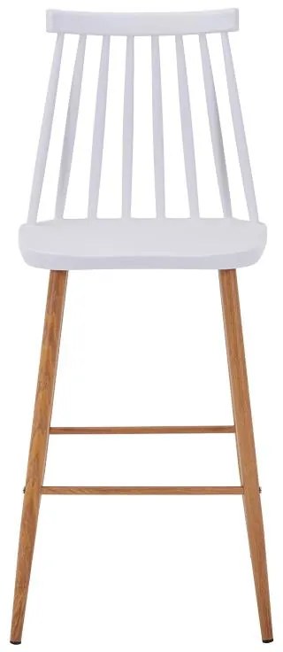 Σκαμπό μπαρ Aurora I pp σε λευκή απόχρωση-πόδι μεταλλικό φυσικό 42x47x99εκ 42x47x99 εκ.