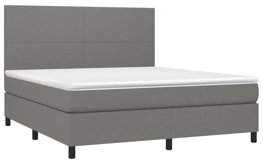 ΚΡΕΒΑΤΙ BOXSPRING ΜΕ ΣΤΡΩΜΑ ΣΚΟΥΡΟ ΓΚΡΙ 180X200 ΕΚ ΥΦΑΣΜΑΤΙΝ 3141634