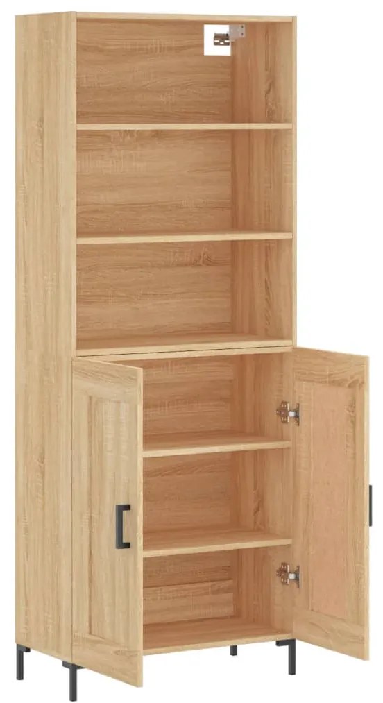 vidaXL Ντουλάπι Sonoma δρυς 69,5 x 34 x 180 εκ. από Επεξεργασμένο Ξύλο