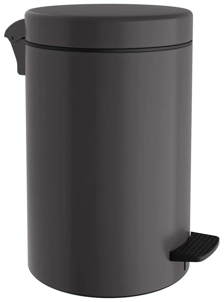 Κάδος Απορριμμάτων Μπάνιου (Φ25x40) Pam &amp; Co 12lt 90 Anthracite Matte