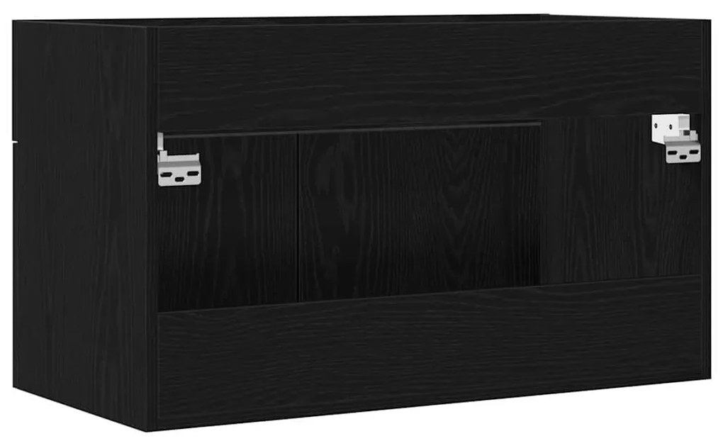 vidaXL Ντουλάπι νιπτήρα Επιτοίχιο Μαύρη Οξυά 38,5 x 100 x 46 εκ.