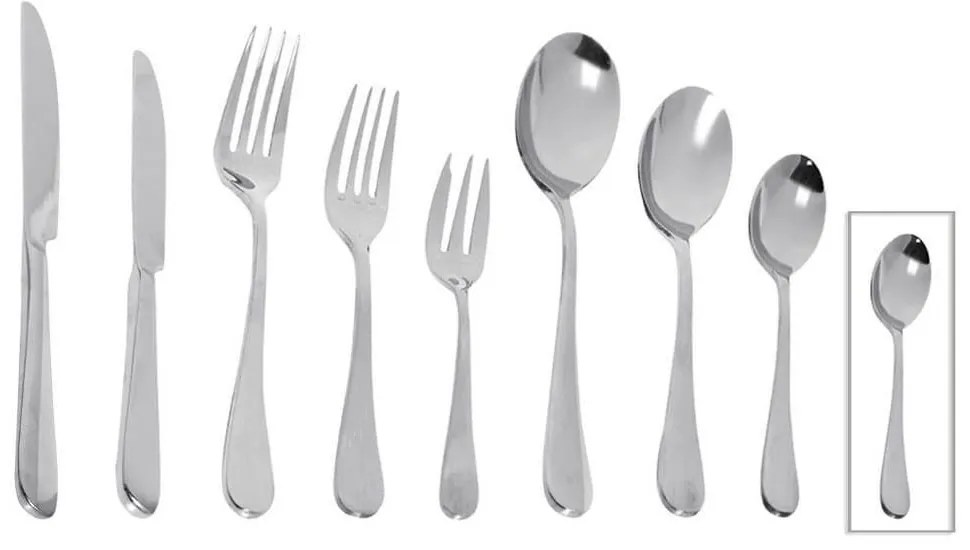 Κουτάλι Καφέ-Τσαγιού Benefit 12.5cm Cus409K12 Silver Espiel Stainless Steel