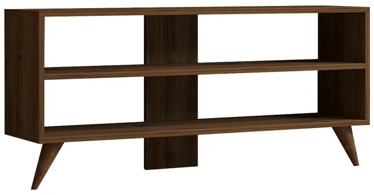 Έπιπλο τηλεόρασης Prestige pakoworld σε καρυδί απόχρωση 120x29,6x50εκ