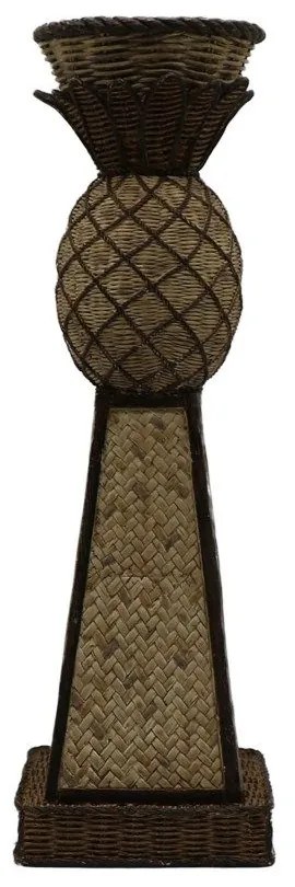 Κηροπήγιο Je Veux 018007 11,3x11,3xH35,5cm Brown Polyresin
