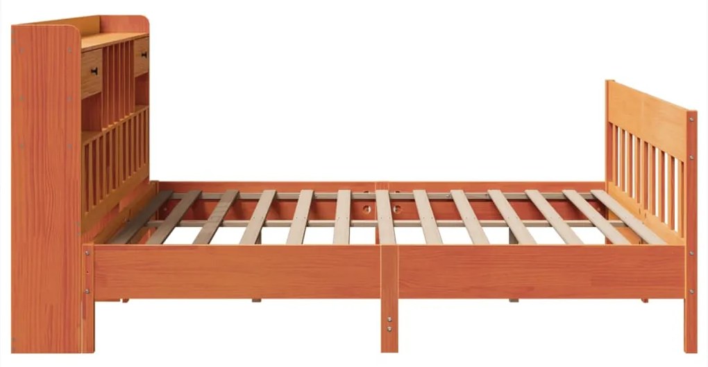 vidaXL Σκελετός Κρεβ. Χωρίς Στρώμα Καφέ Κεριού 200x200 εκ Μασίφ Πεύκο