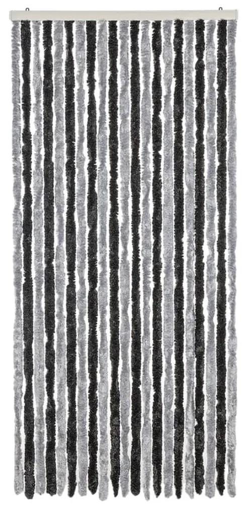 vidaXL Σήτα Εντόμων Γκρι & Μαύρη 90 x 220 εκ. από Σενίλ