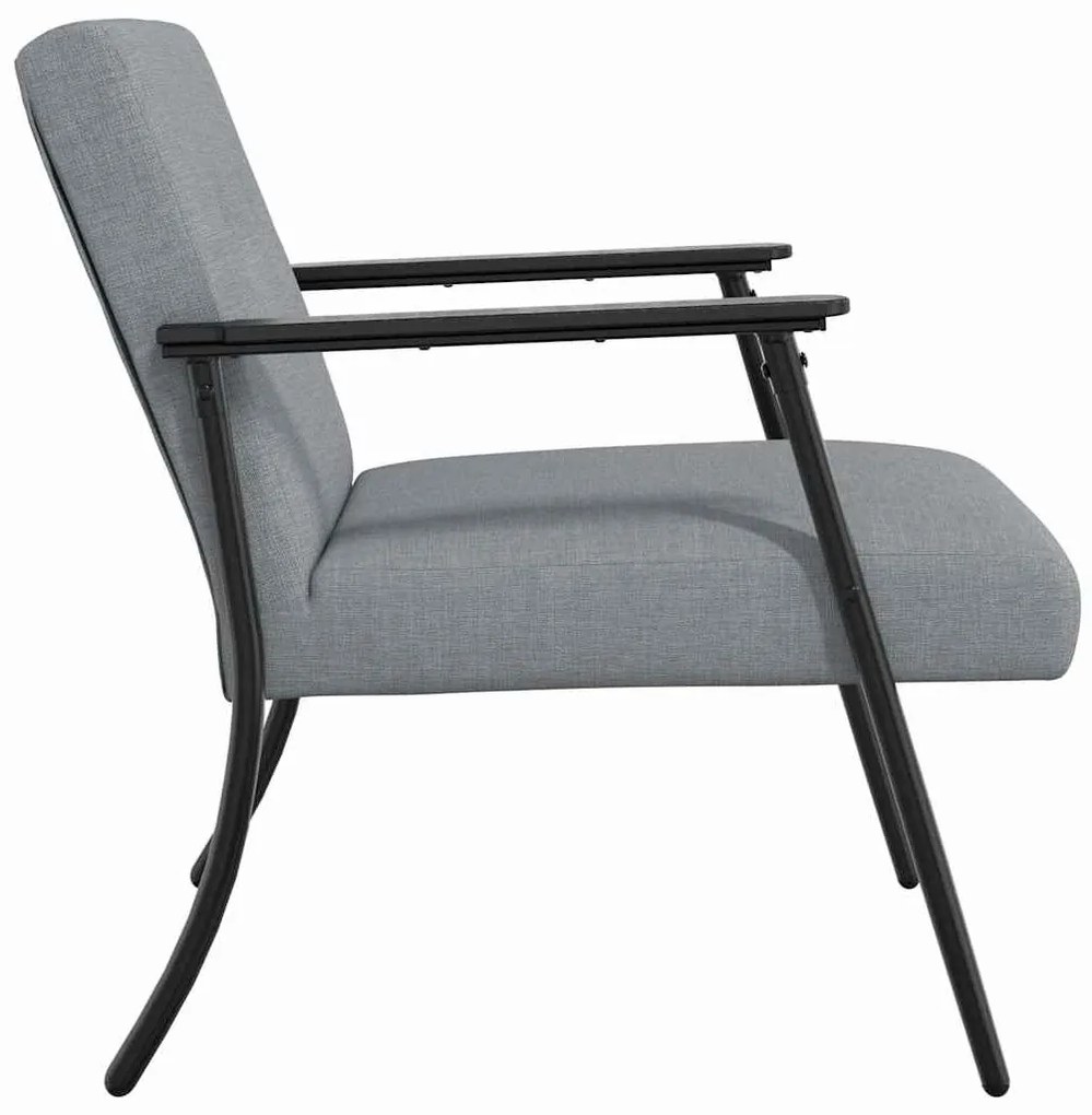 vidaXL Πολυθρόνα Ανοιχτό γκρι 59 x 75 x 78 εκ ύφασμα