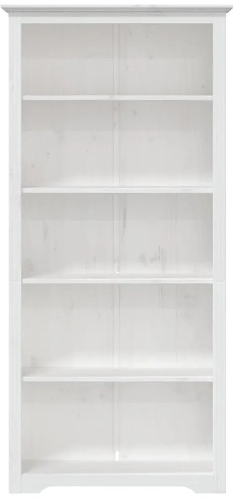 vidaXL Βιβλιοθήκη BODO 5 Επ. Λευκή 82x40x173 εκ. από Μασίφ Ξύλο Πεύκου