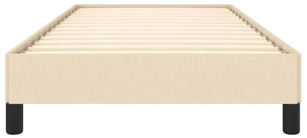 vidaXL Σκελετός Κρεβατιού Χωρίς Στρώμα Κρέμα 90x190 εκ. Υφασμάτινο