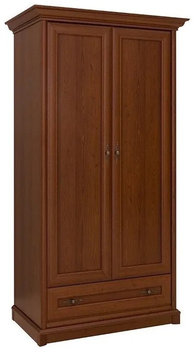Ντουλάπα Boston C116, Καστανό, 205x110x66cm, Πόρτες ντουλάπας: Με μεντεσέδες