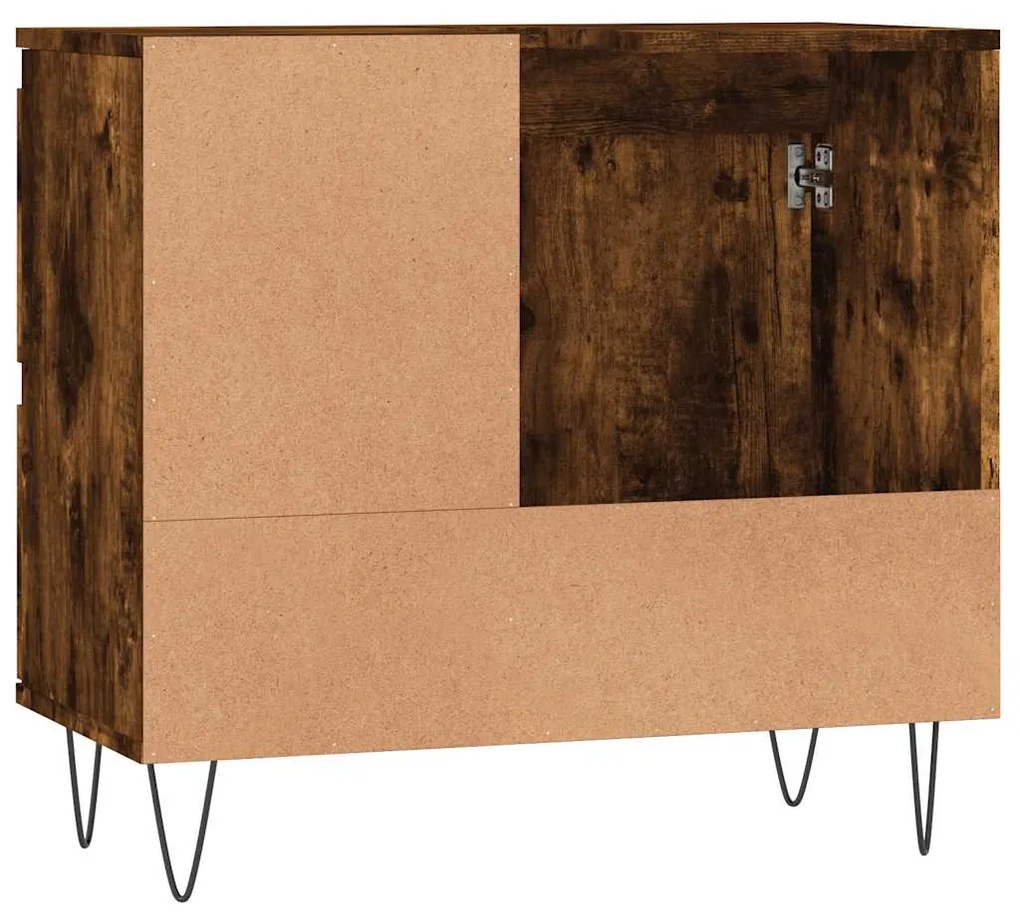 vidaXL Ντουλάπι Μπάνιου Καπνιστή Δρυς 65x33x60 εκ. Επεξεργασμένο Ξύλο