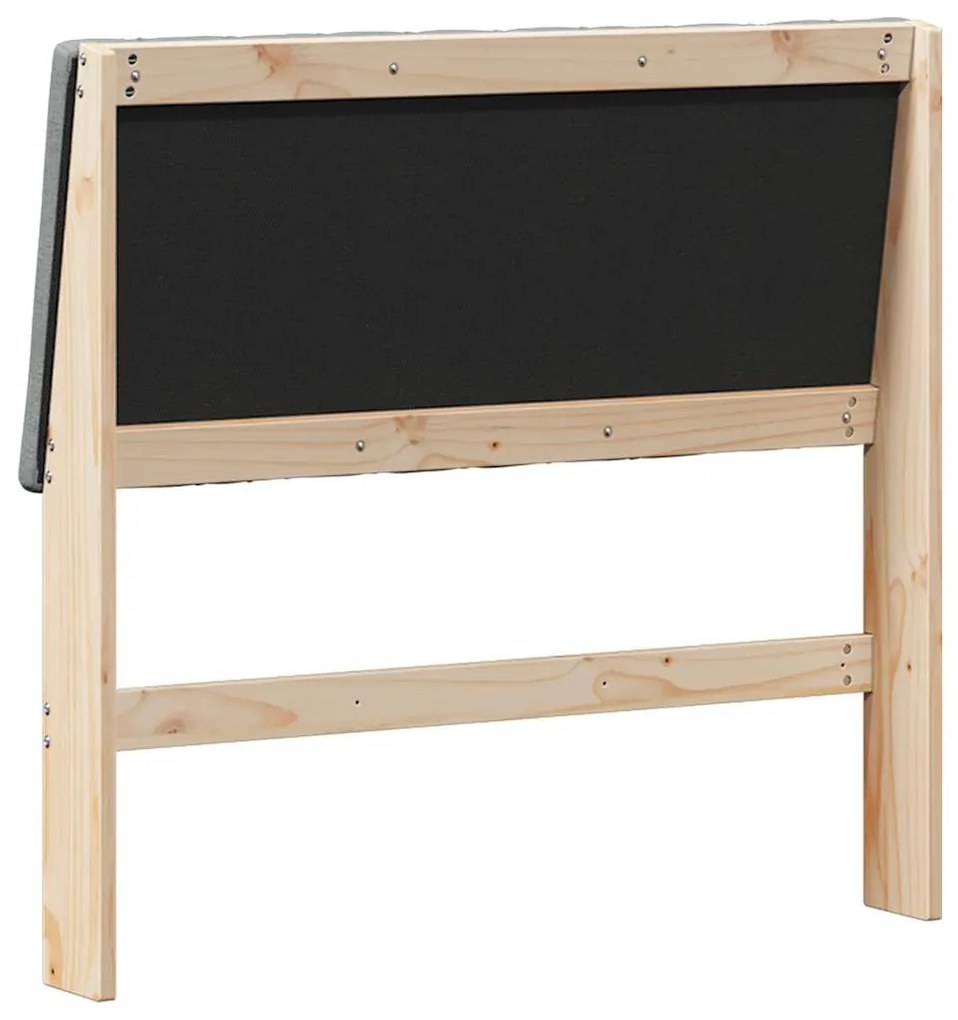 vidaXL Ταπετσαρισμένο κεφαλάρι Σκούρο Γκρι 100 cm Στερεά ξυλεία πεύκου