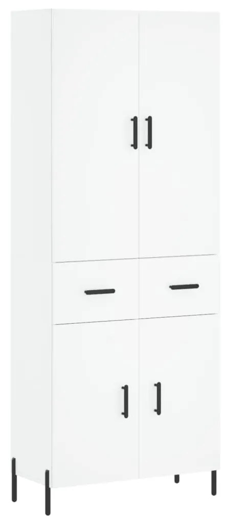 vidaXL Ντουλάπι Λευκό 69,5x34x180 εκ. από Επεξεργασμένο Ξύλο