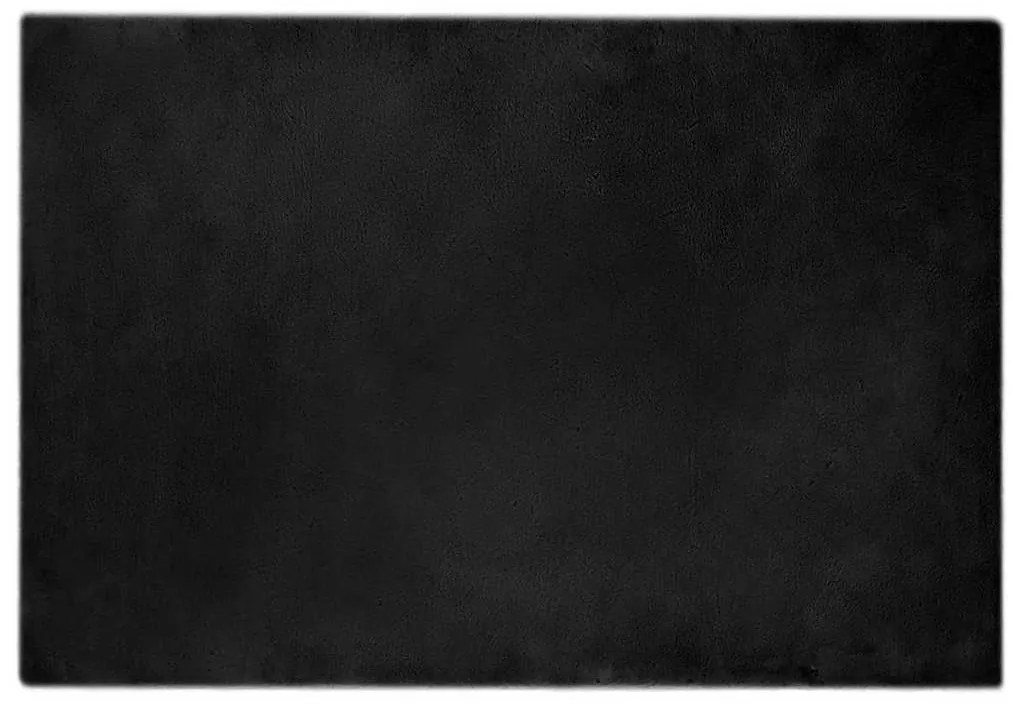 vidaXL Χαλιά Ψεύτικου Κουνελιού Olite Μαύρο 120 x 170 cm Πολυεστέρας