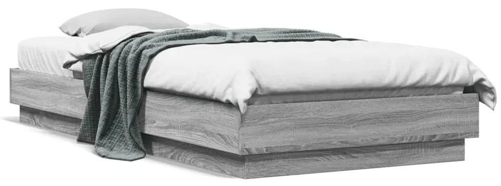 vidaXL Πλαίσιο Κρεβατιού Γκρι Sonoma 90x200 εκ. Επεξεργασμένο Ξύλο