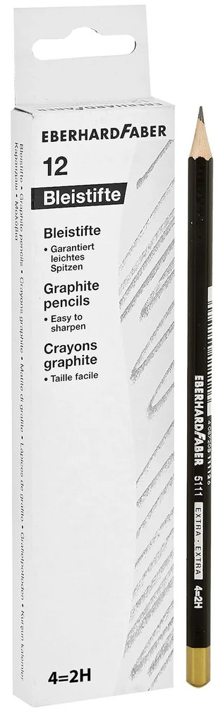 Μολύβι μαύρο extra νο2=β, no4=2h, νο5=5h πακ=12τεμ  Faber 511101, 511112, 511115 S2 60-637-S2