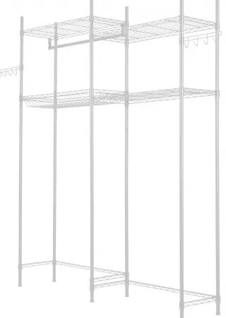 VEVOR Over Washer and Dryer Storage Shelf Two Row 4 Tiers Washer Rack White