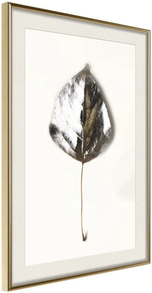 Αφίσα - Silvery Leaf - 20x30 - Χρυσό - Με πασπαρτού