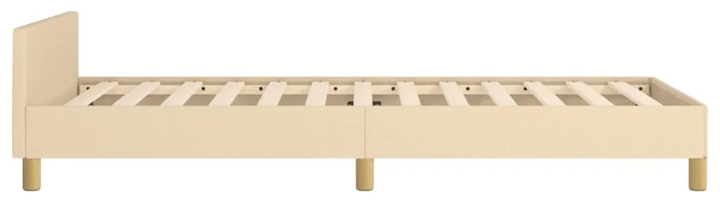 vidaXL Σκελετός Κρεβατιού Χωρίς Στρώμα Κρέμα 90x190 εκ. Υφασμάτινο